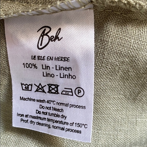 French Linen Sage Green Button Up• Size 4XL - Picture 7 of 8